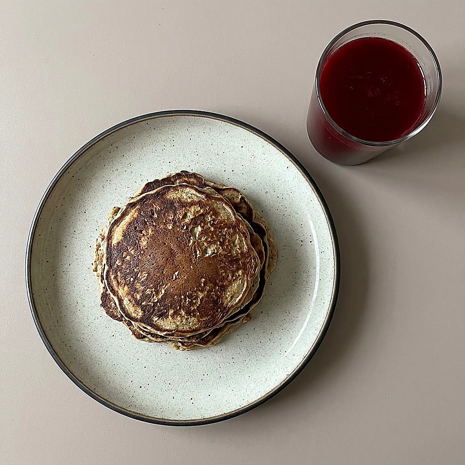 Hotcakes de avena y plátano